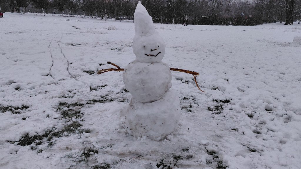 Bałwan w Parku Kasprowicza