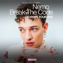 Baner promujący wydarzenie. Nazwa wydarzenia i zdjęcie artysty.