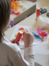 Na zdjęciu fragment warsztatów dla dzieci.