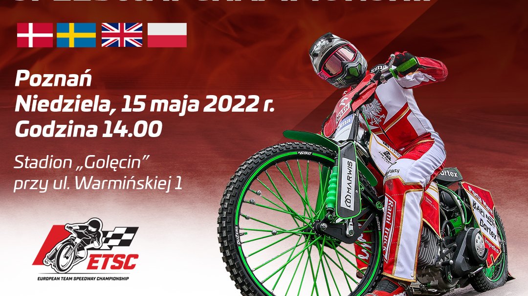Plakat promujący Enea European Team Speedway Championship 15 maja w Poznaniu - grafika artykułu