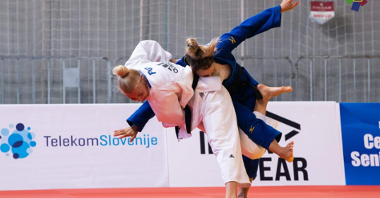 Eliza Wróblewska w trakcie walki na Pucharze Europy w judo