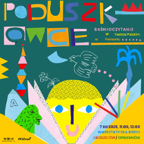 Kolorowa grafika przedstawiajaca między innymi uśmiechniętą buzię i otwartą książkę. Wokół rysunku informacje na temat wydarzenia.