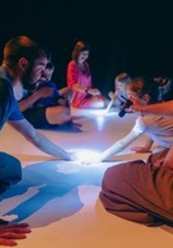 Na zdjęciu fragment warsztatów dla dzieci.