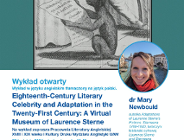 Wykład otwarty: "Eighteenth-Century Literary Celebrity and Adaptation in the Twenty-First Century: A Virtual Museum of Laurence Sterne"