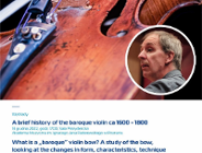 Wykłady otwarte: " Krótka historia skrzypiec barokowych" oraz "Czym jest barokowy smyczek skrzypcowy? Studium uwzględniające zmiany w formie, cechach, technice i wykonaniu w epoce baroku"