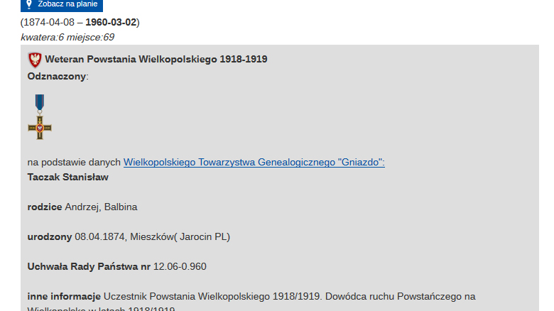 Biogram powstańca - wyszukiwarka