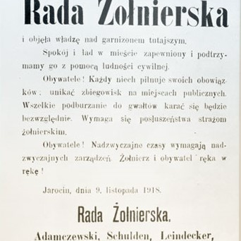 Zeskanowany afisz, wydrukowany na białym papierze, z czarną czcionką.