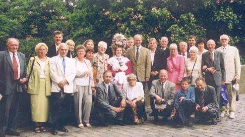 Bamberg. Członkowie Towarzystwa z nadburmistrzem miasta, lipiec 2001 r. fot. Witold Hoppel