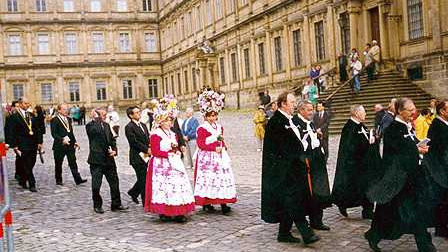 Procesja Bożego Ciała w Bambergu 11 VI 1998 r. fot. Ryszard Skibiński