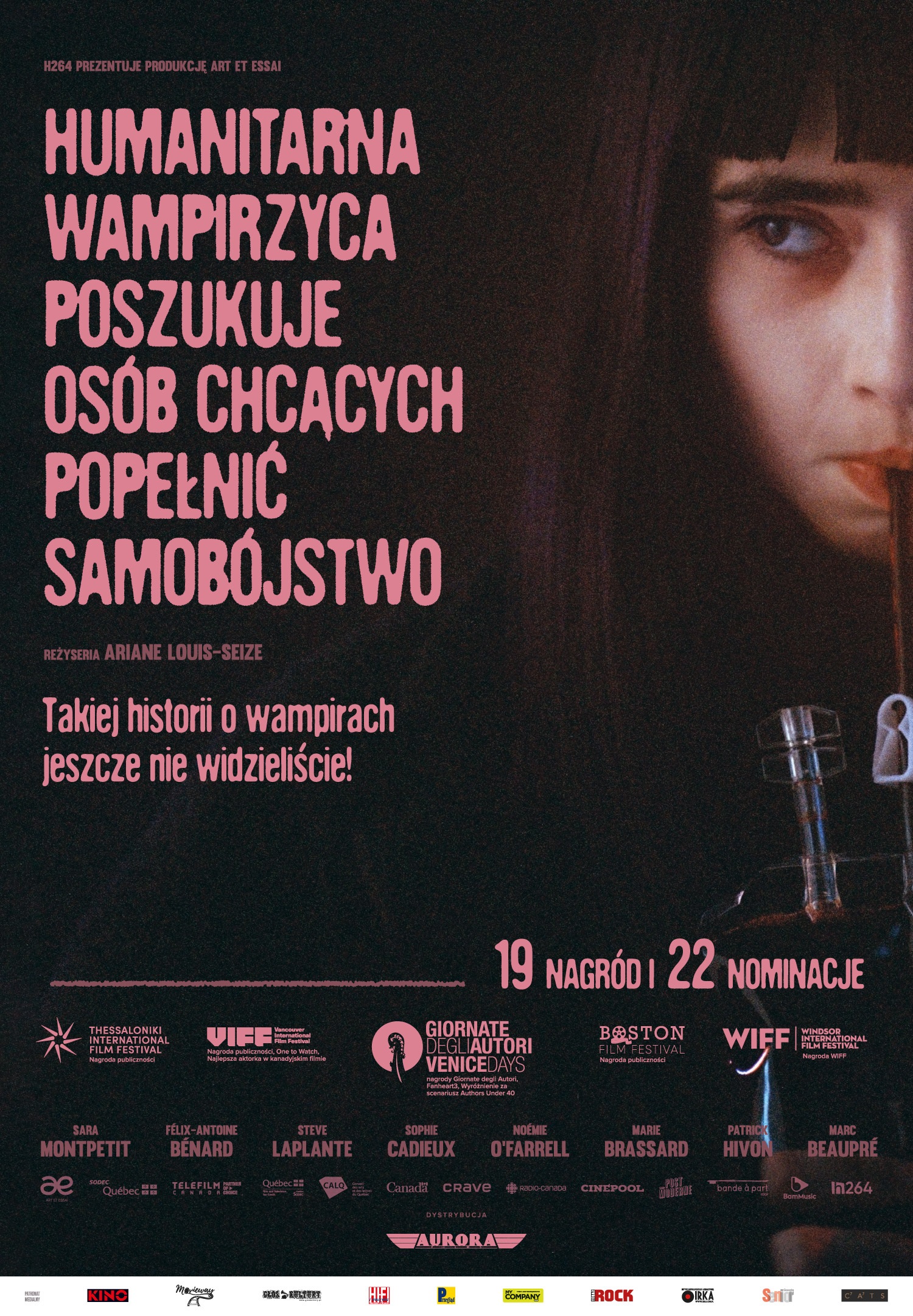 Plakat filmu Humanitarna wampirzyca poszukuje osób chcących popełnić...