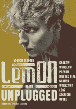 Baner promujący wydarzenie. Nazwa wydarzenia i zdjęcie artysty.