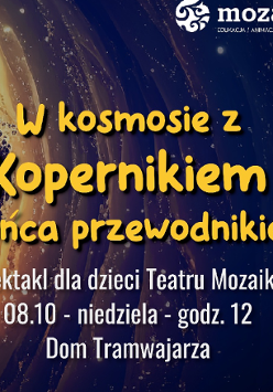 Baner promujący wydarzenie. Nazwa wydarzenia i data. Wizerunek kopernika.
