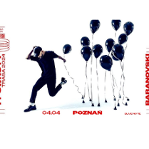 Baner promujący wydarzenie. Nazwa wydarzenia i zdjęcie artysty.