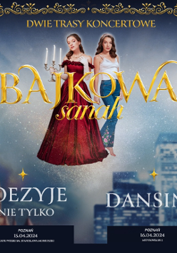 Baner promujący wydarzenie. Nazwa wydarzenia i zdjęcie artystki.