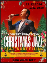 Baner promujący wydarzenie. Nazwa wydarzenia i zdjęcie artysty.