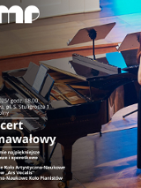 Baner promujący wydarzenie. Nazwa wydarzenia, data i zdjęcie Artystów.