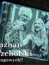 Baner promujący wydarzenie. Okładka płyty ze zdjęciami artystów.