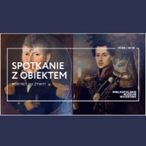 Baner promujący wydarzenie. Nazwa wydarzenia i 2 portrety w tle.