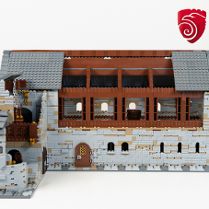 Zdjęcie Palatium poznańskie z klocków LEGO. Autor makiety - Bartosz Borowiak.