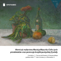 Obrazek do wydarzenia przedstawia martwą naturę utrzymaną w ciemnozielonych barwach.