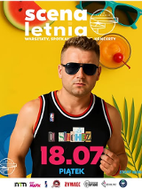 Baner promujący wydarzenie. Nazwa wydarzenia, data i zdjęcie Artysty.