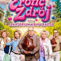 Baner promujący wydarzenie. Nazwa wydarzeania i zdjęcie osób artystycznych.