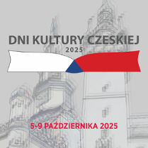 Plakat promujący Dni kultury Czeskiej 2025, flaga czech w formie otwartej księgi.