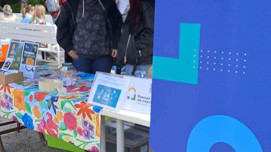 Stoisko Oddziału Edukacji Ekologicznej Wydziału Gospodarki Komunalnej UMP.