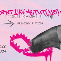 Plakat, na różowym tle, męska stopa, która wpada w sidła, dookoła napisy informujące o wydarzeniu.