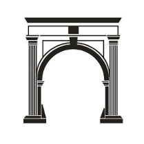 Logo muzeum. Grafika przedstawia łuk.