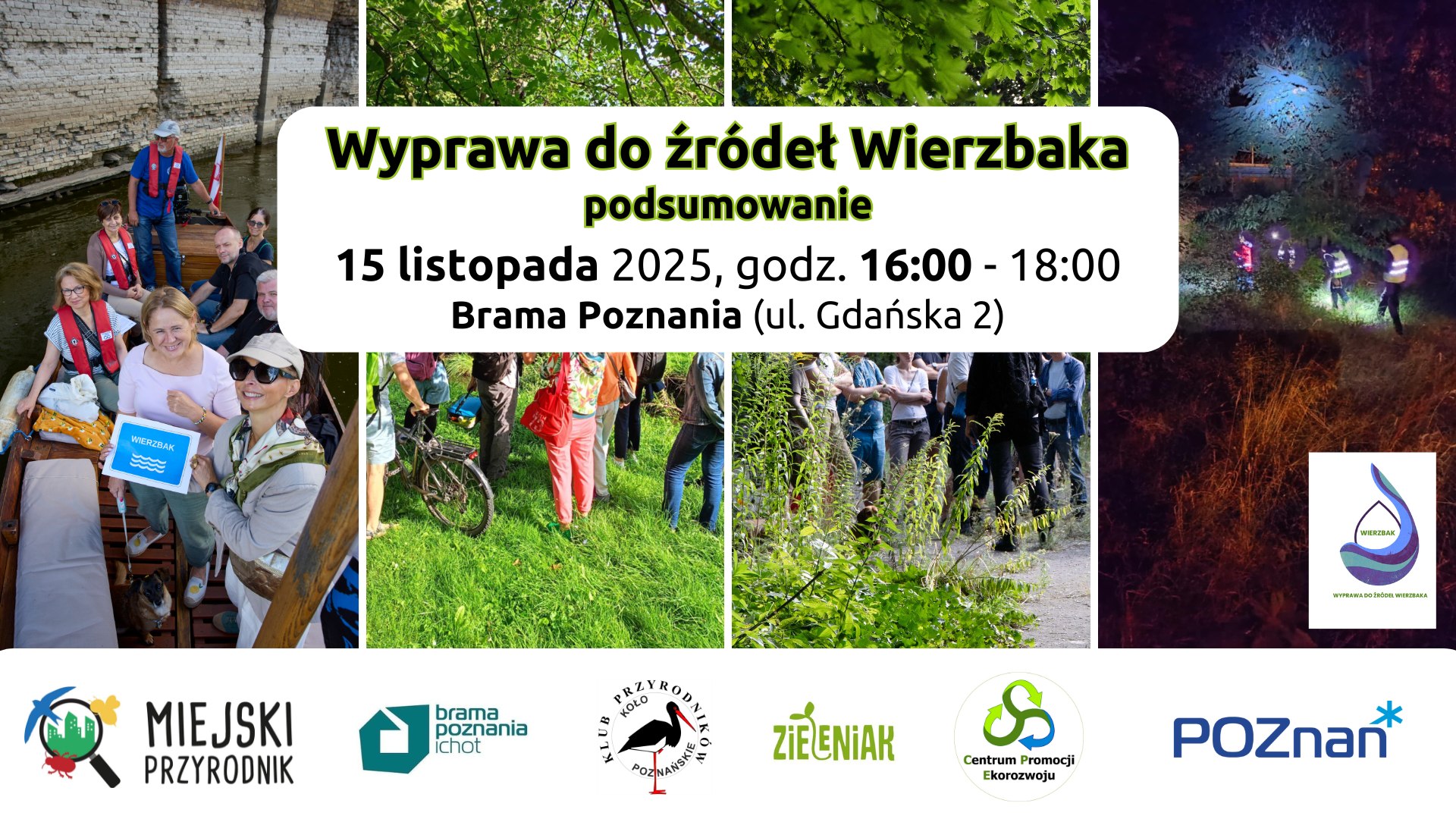 Najbliższe spotkanie będzie podsumowywało cykl spacerów Grafika informująca o dacie i godzinie wydarzenia - 15 listopada o 16:00