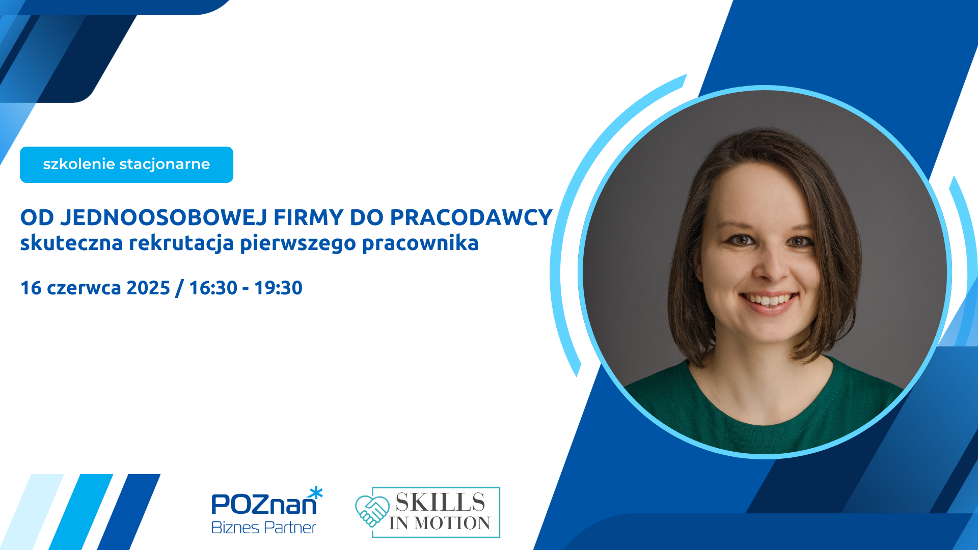 Od jednoosobowej firmy do pracodawcy - skuteczna rekrutacja pierwszego pracownika Grafika zapraszająca na szkolenie Od jednoosobowej firmy do pracodawcy - skuteczna rekrutacja pierwszego pracownika