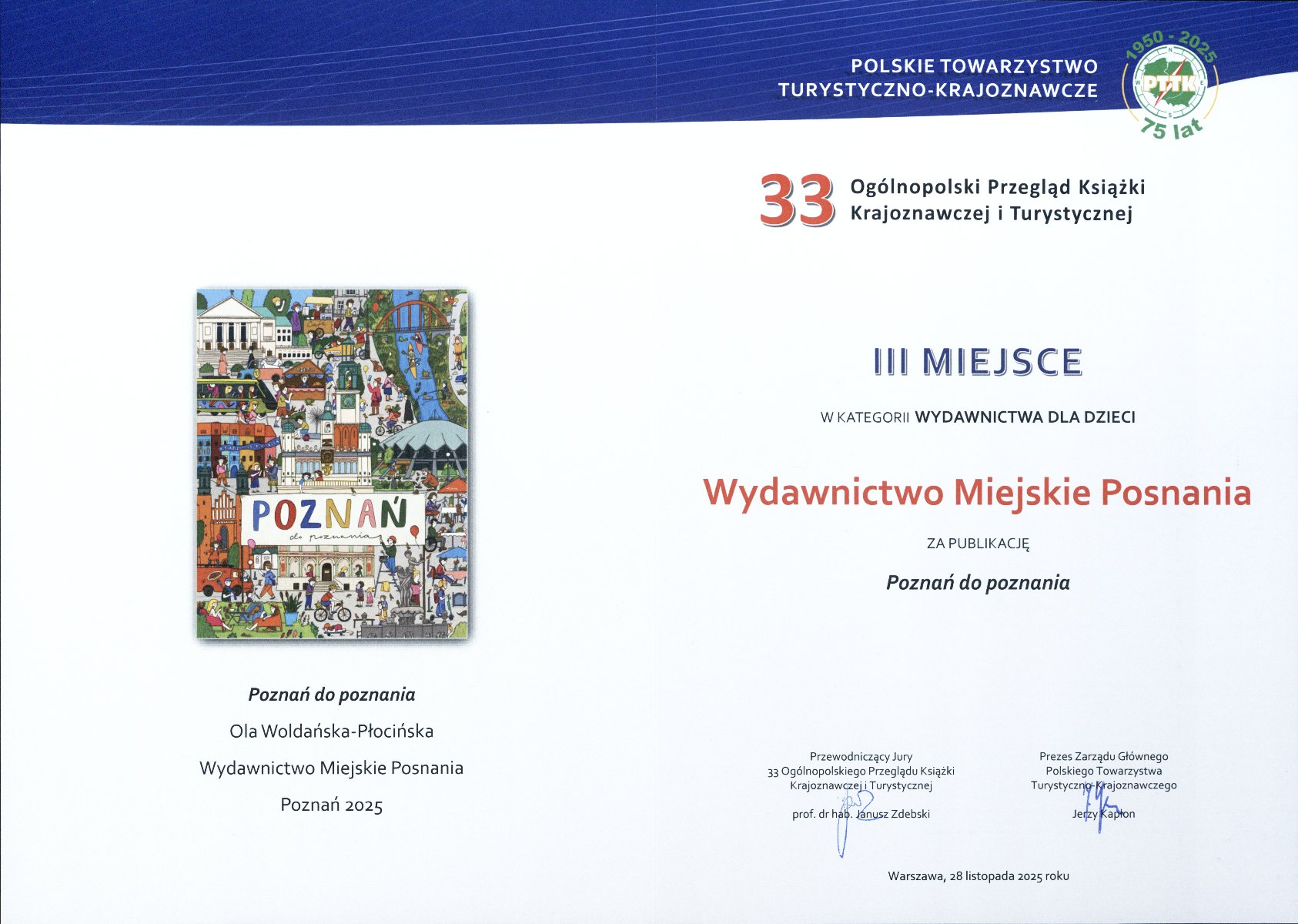 Granatowe drzewo w zarysie otwartej książki. Minimalistyczna grafika.