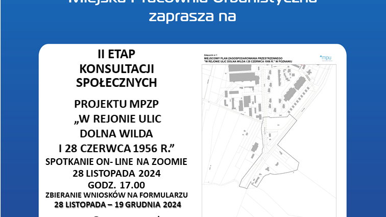 Plakat mpzp "W rejonie ulic Dolna Wilda i 28 Czerwca 1956 r" w Poznaniu