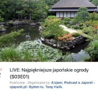 Japoński ogród z wodą, kamieniami i roślinami.
