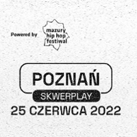 Nazwa wydarzenia i logo "mazury hip hop festiwal".
