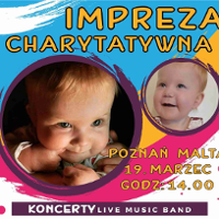 Informacje o wydarzeniu oraz dwa zdjęcia malutkiej dziewczynki, dla której organizowany jest koncert charytatywny.