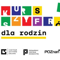 Litery stanowiące tytuł wydarzenia umieszczone w kolorowych kwadratach