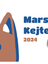 Obraz jest plakatem spaceru z psem o nazwie "Marsz Kejterka" w Poznaniu, Polska. Plakat przedstawia rysunkowego psa i tekst "Marsz Kejterka 2024 3. edycja Marszu POZnan". Dodatkowo na plakacie znajduje się mała ikona psa z sercem.