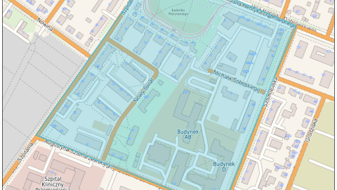Mapa wyznaczonego obszaru zagrożonego