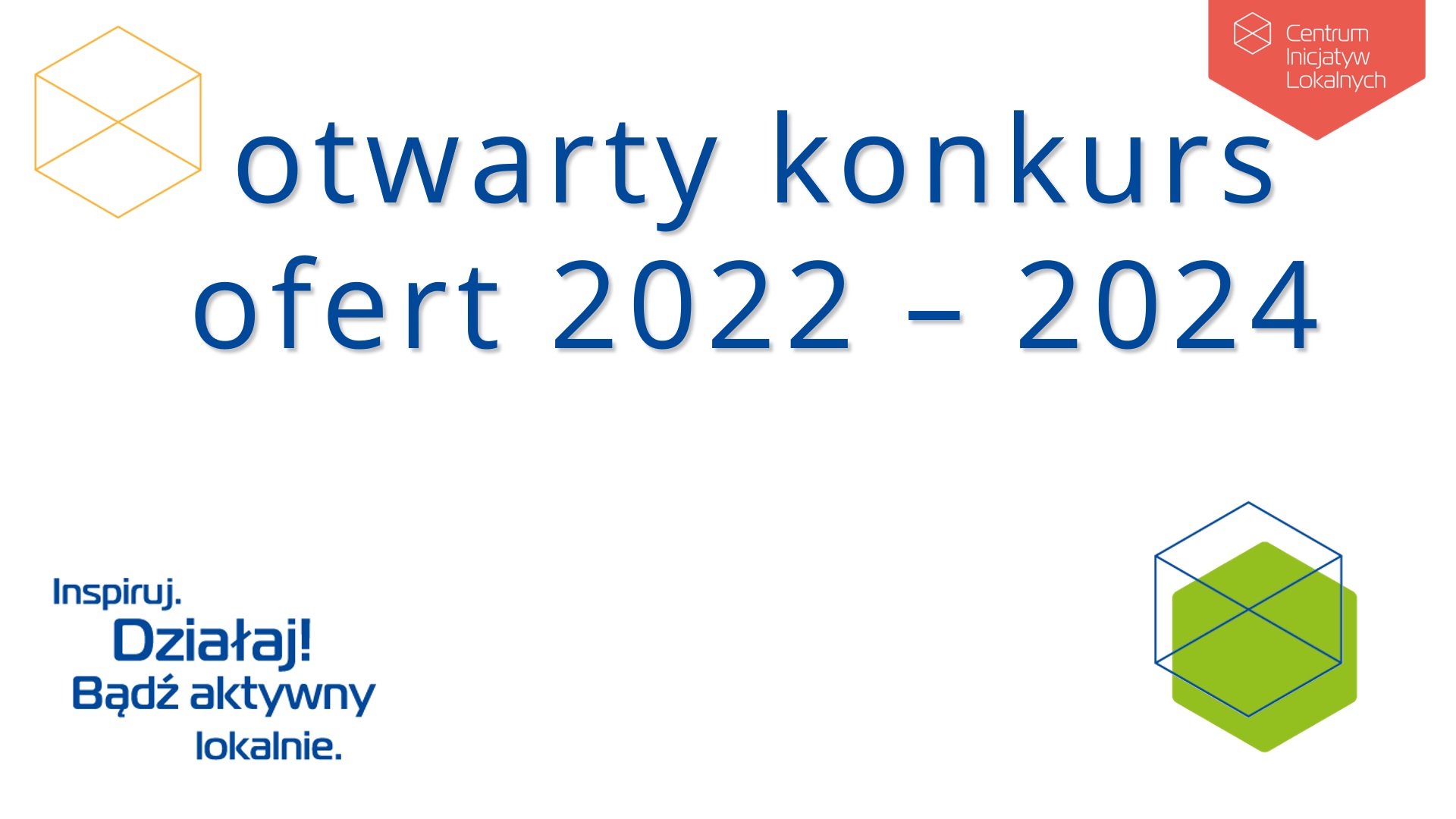 zdjęcie z informacją o temacie spotkania - otwarty konkurs ofert 2022 - 2024