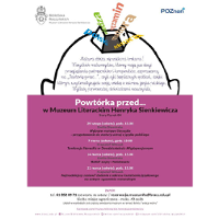 Plakat wydarzenia z informacjami o spotkaniach