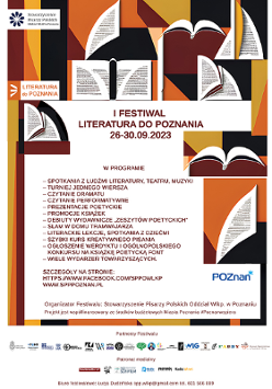 Rysunek otwartych książek na tle brązowo-pomarańczowym