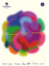 Na bladożółtym tle narysowany bardzo kolorowy kwiat, na dole i na górze informacje o festiwalu