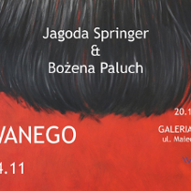 Tło plakatu to malarska ilustracja przedstawiająca czarne, prosto ścięte włosy na czerwonym tle, przypominające głowę odwróconą tyłem. Na froncie znajdują się napisy. Szczegóły na temat wydarzenia zawarte w treści artykułu.