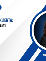 Grafika promująca stacjonarny warsztat: "Poznaj ścieżkę klienta: od pierwszego kontaktu do lojalności". Po lewej stronie znajduje się tytuł wydarzenia oraz szczegóły: 11 czerwca 2025 r. | 16:30-20:00, z logotypem Poznań Biznes Partner poniżej. Po prawej stronie widnieje zdjęcie prowadzącej