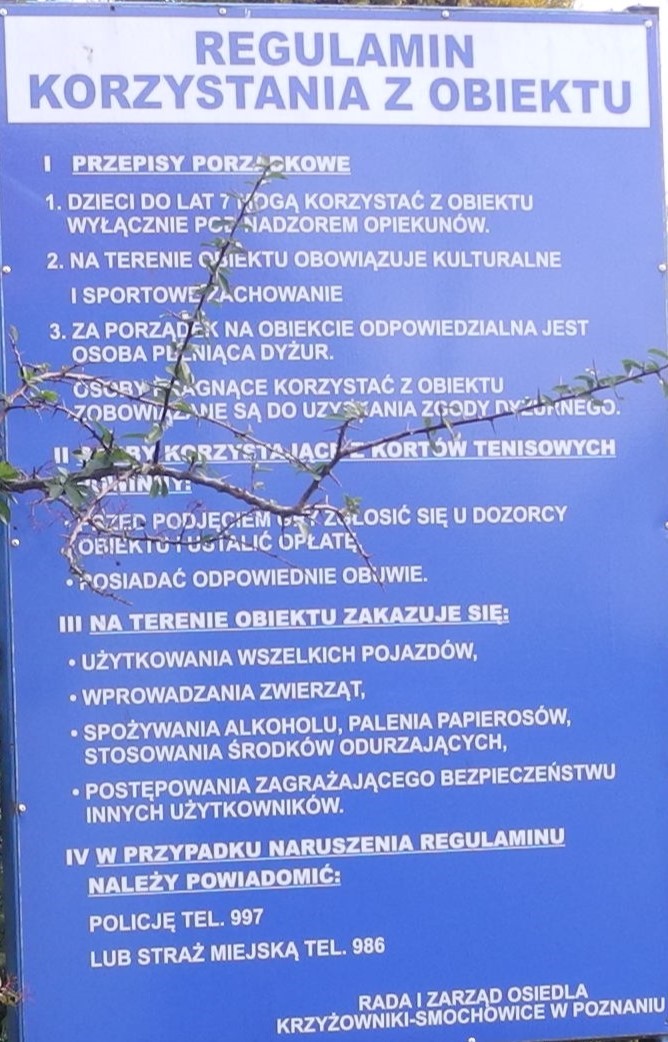Regulamin korzystania z boiska przy ul. Braniewskiej