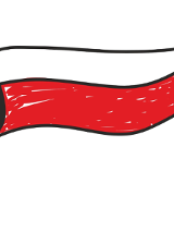 Rysunek flagi Polski.