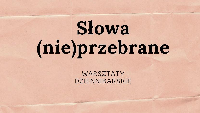 "Słowa (nie)przebrane" - plakat wydarzenia - grafika artykułu