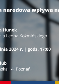 Obrazek zawiera informacje o spotkaniu na temat wpływu kultury, które odbędzie się w klubie Cyryl Club w dniu 17 stycznia 2024 roku o godzinie 17:00.
